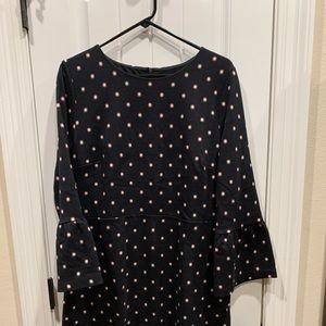 Loft black flowered dress